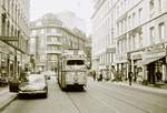 København / Kopenhagen Københavns Sporveje SL 16 (DÜWAG-GT6 815) Vesterbro, Gasværksvej im Oktober 1968.