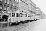 København / Kopenhagen Københavns Sporveje SL 10 (Tw 558 + Bw 15xx) Vesterbro, Istedgade im Oktober 1968.