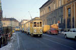 København / Kopenhagen Københavns Sporveje SL 6 (Tw 587 + Bw 15xx) København K, Slotsholmen, Vindebrogade am 28. Februar 1969. - Scan eines Farbnegativs. Film: Kodak Kodacolor X.