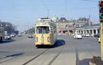 København / Kopenhagen Københavns Sporveje SL 6 (DÜWAG-GT6 894) Oslo Plads / Øster Voldgade / Folke Bernadottes Allé am 2. März 1969. - Scan eines Farbnegativs. Film: Kodak Kodacolor X.