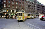 København / Kopenhagen Københavns Sporveje SL 6 (Tw 572 + Bw 15**) København V, Stadtzentrum, Vester Voldgade / Frederiksberggade / Rådhuspladsen am 11.