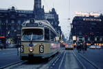 København / Kopenhagen Københavns Sporveje (KS) SL 6 (DÜWAG/Kiepe GT6 815) Rådhusplads (: Rathausplatz) im November 1968.