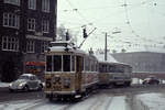 København / Kopenhagen Københavns Sporveje (KS) SL 5 (Tw 555 + Bw 15xx) København S, Amagerbro, Amagerbrogade / Amager Boulevard im Februar 1969.