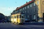 København / Kopenhagen Københavns Sporveje (KS) SL 2 (Großraumtriebwagen 522) Brønshøj, Annebergvej / Bellahøjvej im Oktober 1968.