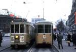 Kbenhavn / Kopenhagen KS SL 16 (Grossraumtriebwagen 564 / Dwag-GT6 899) Rdhusplads / Rathausplatz im Februar 1969.