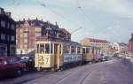 København / Kopenhagen KS SL 7 (Grossraumtriebwagen 549) Frederikssundsvej / Bellahøjvej im April 1969.