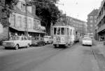 København / Kopenhagen Københavns Sporveje: Eines Nachmittags im August 1967 kehrt ein Großraumzug (Tw 561 + Bw 15xx) auf der SL 16 zum Betriebshof Valby zurück.