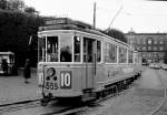 København / Kopenhagen Københavns Sporveje SL 10 (Tw 559 + Bw 15xx) im Oktober 1967.