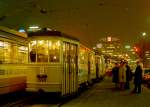 København / Kopenhagen Københavns Sporveje SL 16 (Bw 1580) Rådhuspladsen / Rathausplatz im Dezember 1968.