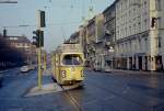 København / Kopenhagen Københavns Sporveje SL 6 (DÜWAG-GT6 808) Østerbro, Lille Triangel (Østerbrogade / Øster Søgade / Øster Frarimagsgade / Dag