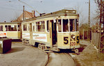 København / Kopenhagen Københavns Sporveje SL 5 (Tw 520 + Bw 15xx) København S, Sundbyøster, Formosavej (Endstation) im April 1968.