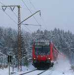 doppelstock-steuerwagen-2-gattung RB 31600 (Neustadt(Schwarzw)-Freib urg(Breisgau) Hbf) mit Schublok 146 112-8 bei Titisee 19.12.09