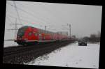 RE von Mannheim Hbf nach Frankfurt(Main)Hbf.Am 14.02.10 in Lampertheim.  ...