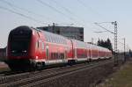 doppelstock-steuerwagen-3-gattung RE von Mannheim Hbf nach Frankfurt(Main)Hbf.Am 07.03.10 in Lampertheim.