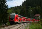 RE 4712 (Konstanz-Karlsruhe Hbf) mit Schublok 146 230-8 am B� ...