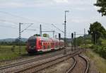 doppelstock-steuerwagen-3-gattung IRE 5186 (Kreuzlingen - Karlsruhe Hbf) mit Schublok 146 230-8 am 29. Mai 2010 in Welschingen-Neuhausen.