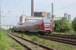 RE aus Leipzig in Richtung Magdeburg kurz vor Dessau Hbf ...