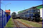 DP Deutsche Privatbahn GmbH DP51 & DP55 (ex WAB) im Nordhafen von Stralsund. am 26.07.09 