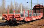 DB SCHENKER, ein Drehgestellflachwagen ...  Volker St�ckmann 27.02.2011
