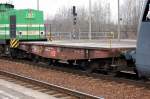 DB SCHENKER, ein Drehgestellflachwagen ...  Volker St�ckmann 27.02.2011