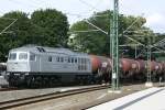 ITL W232 03 mit G�terzug durchf�hrt den Dresdner Hbf, 31.07.2009 ...
