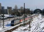 Die HERTHA -Lok 101 144 mit dem EC 378 nach Stralsund ...