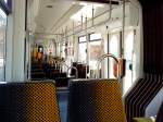 dresden-niederflurwagen-haltestellen-strecken Wagen 2535 auf der Linie 6 von innen.