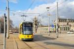 dresden-niederflurwagen-haltestellen-strecken 2639 am 04.03.10 am Postplatz/Dresden