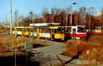 dresden-niederflurwagen-haltestellen-strecken Deutschland - Dresden - Endpunkt Prohlis, 1991