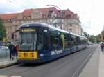 Stra�enbahnlinie 3 nach Wilder Mann am Bahnhof Neustadt.(18.8.2010)  ...