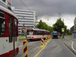 D�WAG GT8S (Wagennummer 3064 (links) und 3039, Baujahr 1974/1975) der ...
