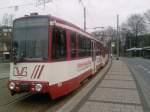 GT10NC-DU der DVG an der Haltestelle Dinslaken Bf.  ...