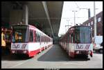 Zwei Gt8C-DU der DVG zeigen sich am 16.05.2010 bei einer ...