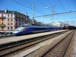 SNCF - TGV Nr.624 im Bahnhof Genf am 11.04.2010  ...