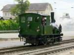 e-3-3 Hist.Seetal - Dampflok E 3/3 * BEINWIL * bei Rangierfahrt im Bahnhof Wohlen am 29.05.2010