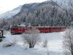 e-loks-ge-4-4-i RhB - Regio mit der Ge 4/4 609 zwischen Pontresina und Samedan unterwegs am 01.01.2010