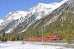 Die Ge 4/4 II 630 Trun verl�sst das Val Bever ...