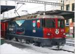 e-loks-ge-4-4-ii Ge 4/4 II 619 'Samedan' sonnt sich im Bahnhof Chur. (29.01.2010)
