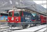 RE1229 mit Ge 4/4 II 619 Samedan wartet in Chur ...