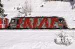 RhB, Ge4-4III, 642 Breil/Brigels (RhB-Team), 02.12.2009 Berg�n  ...