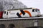 e-loks-ge-4-4-iii RhB, Ge4-4III, 649 Lavin (Holcim), 05.12.2009 Solis


