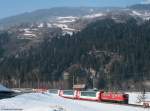 e-loks-ge-6-6-ii 706  der Rhb mit dem D 903 (St. Moritz-Zermatt) bei Ilanz 14.2.10