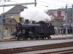 Eb 3/5 beim Rangieren im Bahnhof Brugg und Wasserfassen. Nacher ...