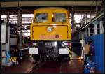 EBW Cargo V300.09 -EBW Cargo- stellt sich zu einer  Werksbesichtigung im Arriva Werk Neustrelitz, zur Schau.  am 29.03.08 