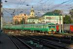 Der Triebzug ED4M 0183 steht am 5.9.2011 auf dem Gleisvorfeld ...