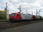 arcelor 185-CL 001 zieht am 22.04. 10 einen Leerzug durch Lehrte ...