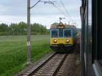 EN57 der PKP zwischen Świnoujście (Swinem�nde) und Szczecin Gł�wny (Stettin) ...