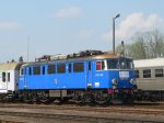 EP07 1051 mit dem Intercity-Sonderzug aus Wroclaw auf der Dampflokparade ...