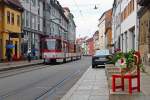 KT4D Traktion, 526 f�hrend, als Linie 1 Th�ringenhalle an der ...