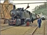 Eritrean Railways steamtrain special mit 442.56 fasst in Arbaroba Wasser.